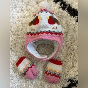 Baby Boden hat & gloves 0-6m